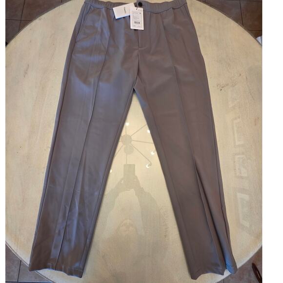 NWT Theory Men's Curtis Drawstring Precision Ponte Pants SZ 34 Grey Workwear - Picture 2 of 9